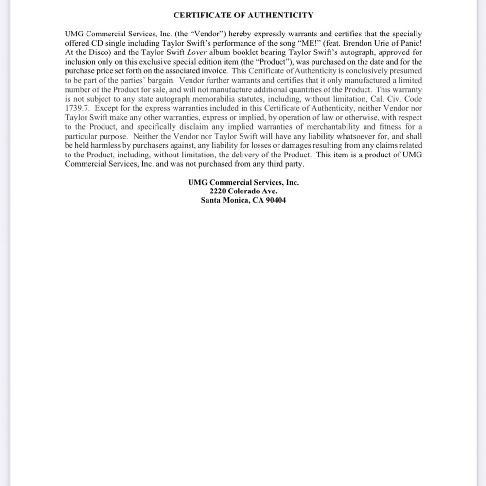 Taylor Swift signed Lover booklet with ME! cd - Picture 11 of 13